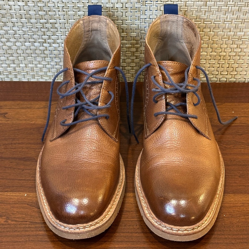 🌟HP🌟J&M 1850 Collection Pearce Tan Tumbled Full-Grain Leather Chukka Boots 11 - Picture 14 of 15